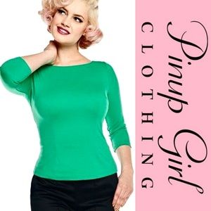 Pinup Couture ‘Sabrina’ Top by Laura Byrnes Sz MED